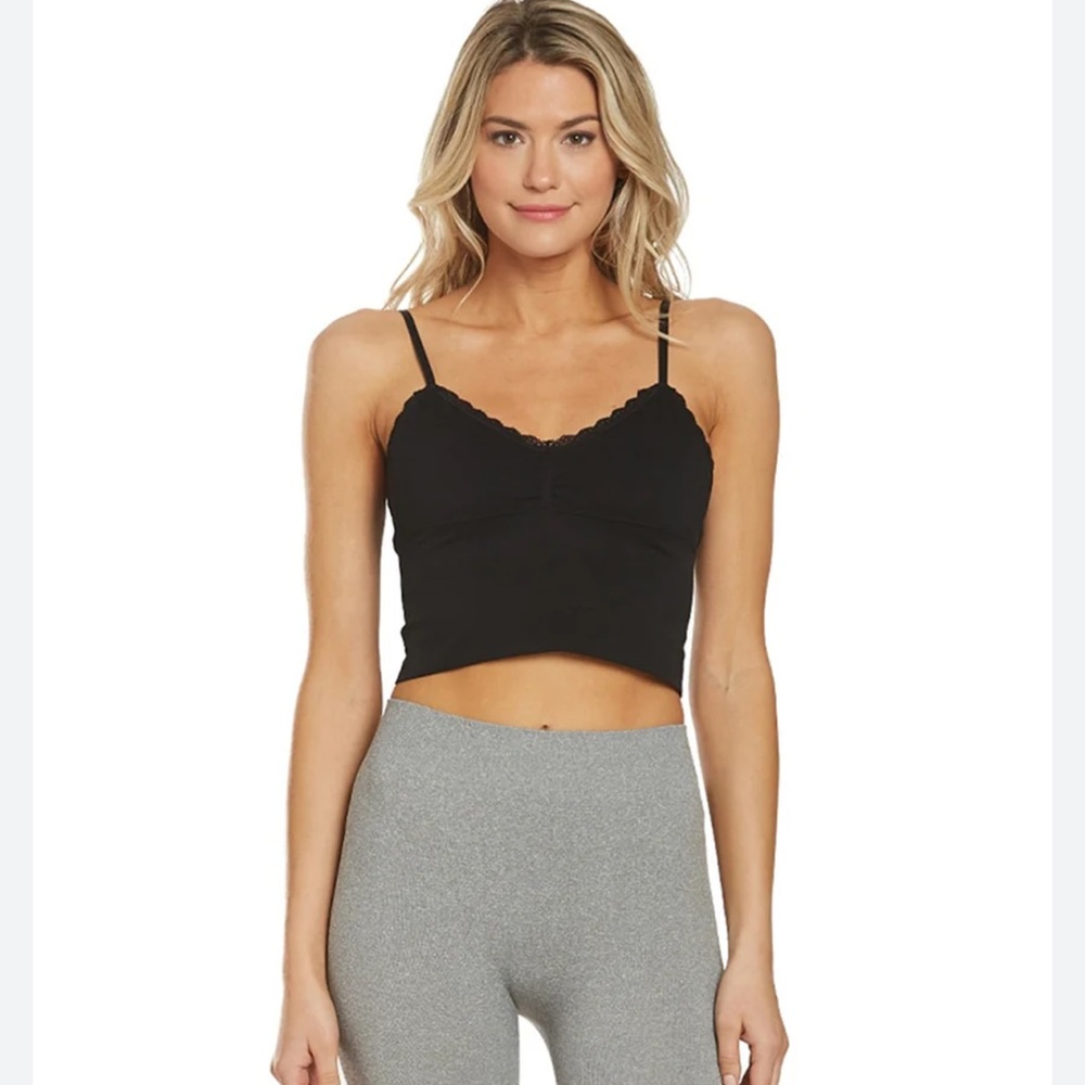 Free People Layla Brami Lace Trim Bra Cami Crop Top NWT Women's XS/S